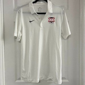 EUC Nike Dri-Fit White Men's Big XII Championship (Manhattan, KS) Polo Sz SM